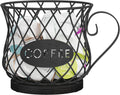 YINMIT K Cup Holder Organizer, Sturdy Coffee Pod Holder Organizer, 35 Kcup Large Capacity Storage Basket for Kitchen Counter and Office Desktop (Black-Circular with Handle)