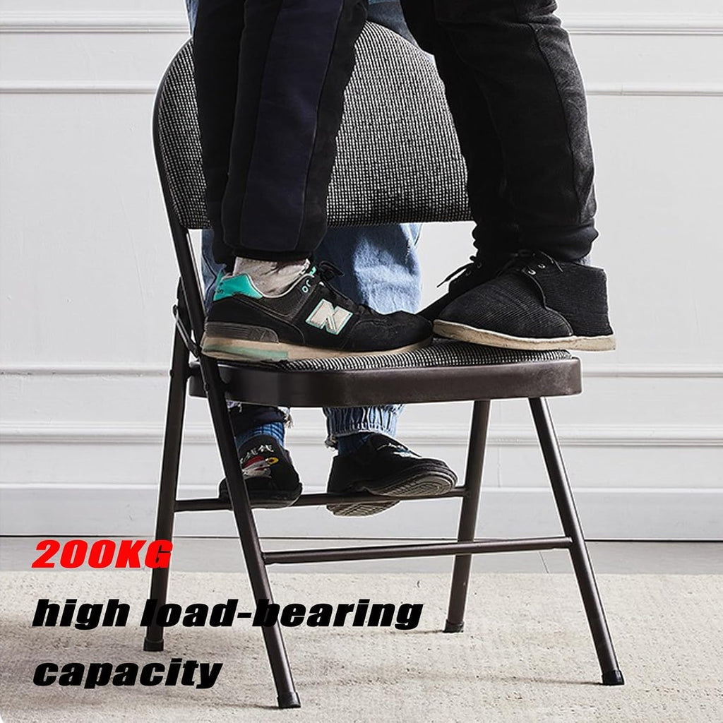 Folding Chairs,Commercial Event Heavy-Duty,Open Back,Foldable,Space Saving,Guest,Easy to Store & Carry Anywhere(Beige)