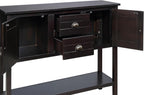 Knocbel Farmhouse 48 Inches Long Console Table for Entryway, Entry Hallway Foyer Wooden Cabinet Buffet Sideboard with 2 Storage Drawers, 2 Doors and Lower Shelf (Espresso)