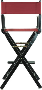 Casual Home 30" Director's Chair Black Frame-with Burgundy Canvas, Bar Height