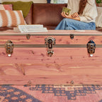 Rhino Trunk & Case Knotty Cedar Chest – XXL Storage Box, Coffee Table, End of Bed Trunk or Entryway Storage Bench – 36"x18"x18" USA-Made, Furniture Grade, Heirloom Aesthetic – Strong and Secure