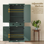 ARTPOWER 72" Tall Kitchen Pantry Storage Cabinet with Drawer and Adjustable Shelves, Pantry Cabinet for Kitchen, Bathroom or Hallway, Green