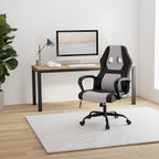 Gaming Chair Office Chair Desk Chair Massage Ergonomic PU Leather Racing Chair with Lumbar Support Headrest Armrest Task Rolling Swivel Computer Chair for Women Adults Girls(White)