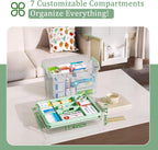 ANYPROLUS 15QT Clear Medicine Organizer Box with Handle, Plastic Medicine Container with Tray First Aid Box Empty, Thickened Medicine Storage Organizer Multipurpose Medication Organizer Storage