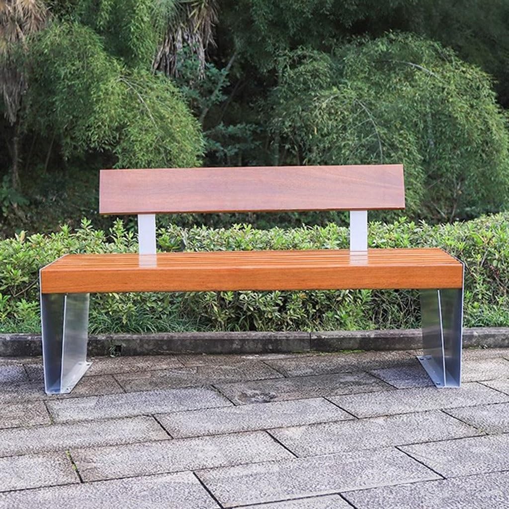 Patio Benches for Outdoors Park Chair Outdoor backrest Bench Leisure Double Square Community Open-air Public seat Garden Benches for Outdoors