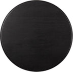 Kate and Laurel Solbrett Modern Sophisticated Round Side Table, 12 x 12 x 22, Black, Sculptural Living Room End Table with Unique Pedestal Table Design for Use as Bedroom Nightstand