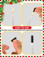 250Pcs Christmas Light Covers, No Glow Caps, Soft Rubber String Light Caps, Blackout Cap Covers to Hide The Extra Lights Not Needed for 5mm Diameter Glass LED String Lights