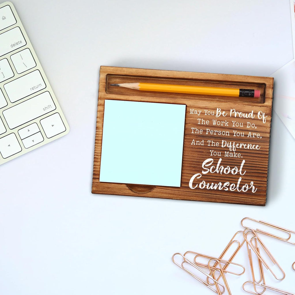 School Counselor Appreciation Gifts, Thank You School Counselor Gifts, School Counselor Gifts for Women, Men, School Counselor Office Desk Decor Self-Stick Note Pad Holders ZSS10