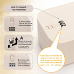 Locking Medicine Box with Code, Small Lockable Storage Box for Medications, Snacks, Phone & Food, Ideal for Home, Office, Fridge, Dorm, School, Travel, Gift (Beige)