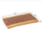 Wood Slice Slab Side Table Top 19.7"x13.8"x1.96" Rectangle Handmade Live Edge Handcrafted Plate Natural Solid Wooden Board for Bench DIY Epoxy Resin End Table Slab Untreated Wall Home Décor