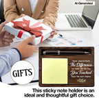 Coworker Gifts for Women Men Retirement New Job Going Away Leaving Gifts for Coworker Boss Leader Friends, Never Underestimate the Difference You Made Sticky Note Holder