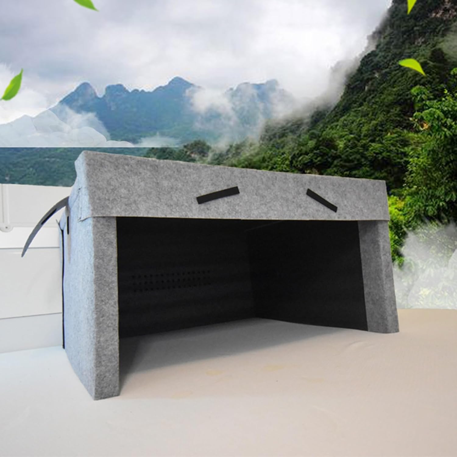 Soundproof and Light-Proof Silent Tent, Sleep Den Bed Tent, Built-in Bluetooth Dual Speakers, Tent Bed Cover, for Restful Sleep