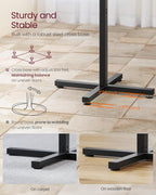 VASAGLE Round Cocktail Table, High Top Bar Pub Table with Metal Frame and Cross Base, for 2-3 People, Modern, Easy to Assemble, 22.8 x 41.1 Inches, Ebony Black ULBT361BE01S