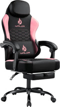 Gaming Chair with Massage and Packet Spring Cushion,Ergonomic Gamer Chairs for Adults with Footrest 300lbs,High Back Gamer Leather Chair with Headrest and Lumbar Support