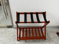 oakvivo Fully Assembled Bamboo Luggage Rack, Honey 26.77" Luggage Rack for Guest Room, Folding Suitcase Stand with Shoe Shelf, Warm Accent for Guest Room Essentials,1 Pack, Hotel