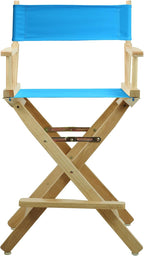 Casual Home 220-00/021-27 Director Chair 24" - Counter Height Natural Frame/Turquoise Canvas