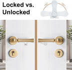 Child Proof Door Lever Lock(6 Pack) - Baby Proofing Door Handle Lock, 3M Adhesive & No DrillingNeed, Minimalist Design, Child Safety Door Handle Locks