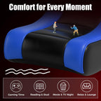 GTPLAYER Floor Rocker Gaming Chair, Adjustable Angle Limiter, Ultra Lightweight Ergonomic Floor Game Seat, Stable Rocking Design for Gaming Relaxing Lounging, Blue & Black