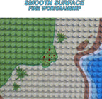 6 Pack Island Base Plates, Ocean Water Beach Baseplate for Grass Oasis, Building Bricks Compatible with All Major Brands(10" x 10")