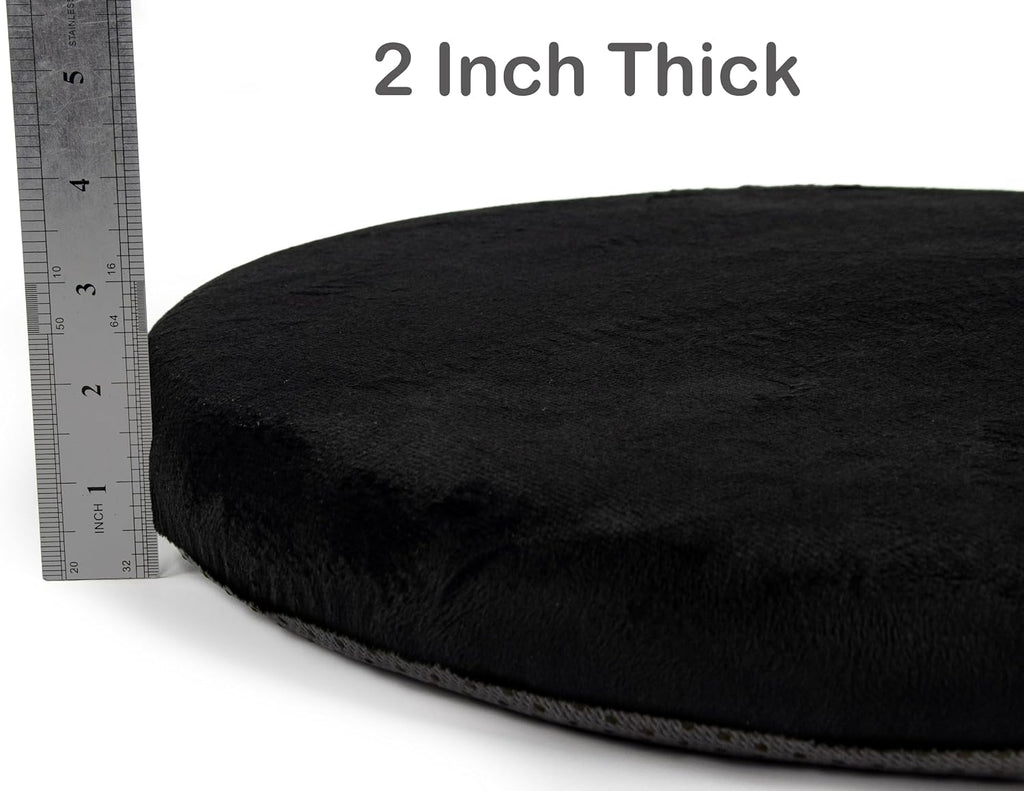 Sigmat Memory Foam Seat Cushion Anti-Slip Soft Round Stool Cushion Chair Pad 13 Inch Black