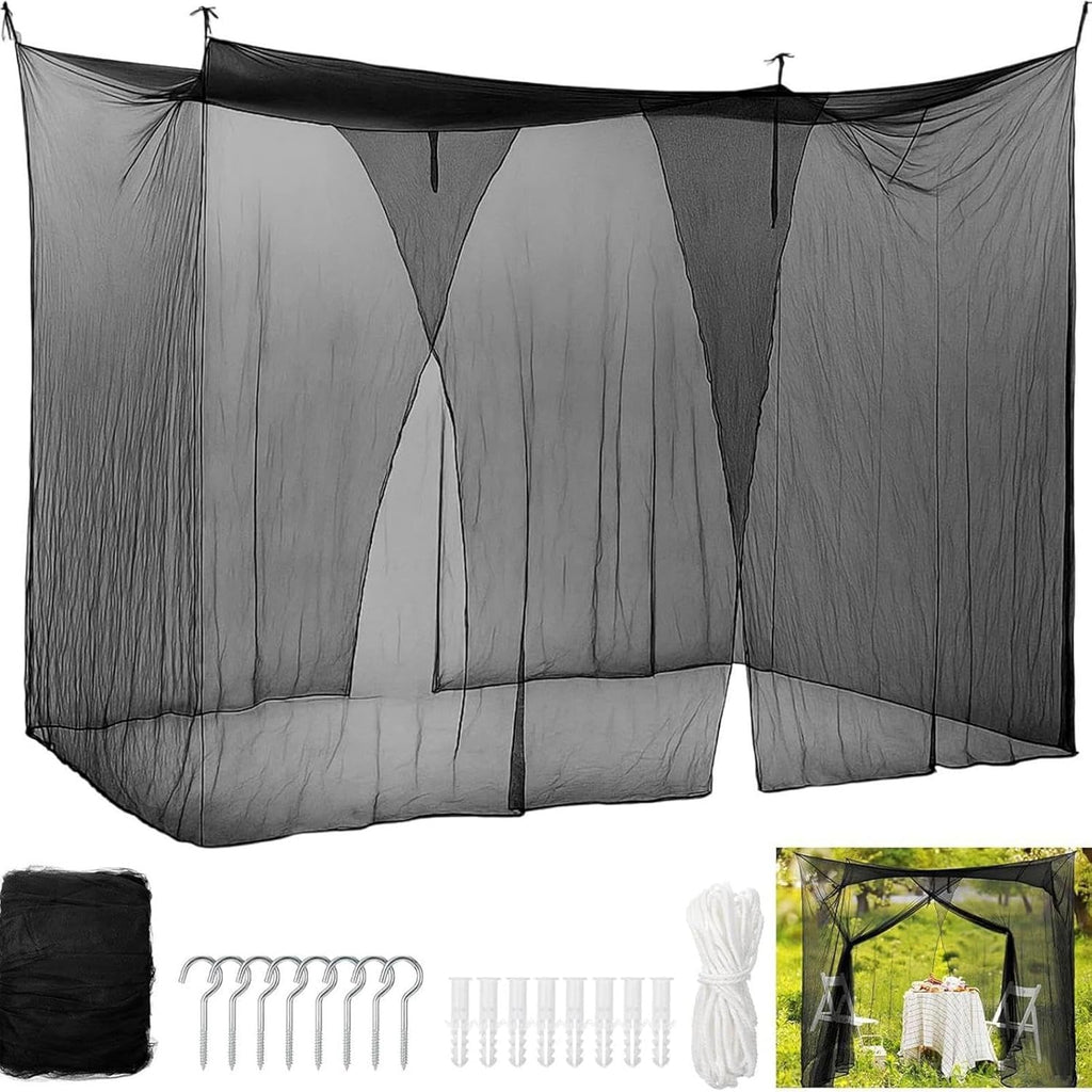 Fly Net - Durable Polyester lnsect Protection Netting, Spacious Adventure Travel Canopy, essentiaI Climber Sleeping Bed Cover, Easy Setup Relaxation Enclosure | for Home Yard Indoor Outdoor Use