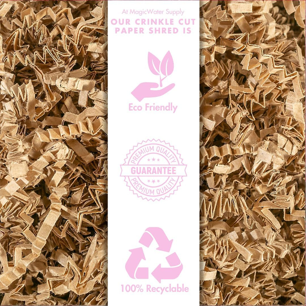 MagicWater Crinkle Cut Paper for Gift Baskets - 10LB Kraft - Perfect for Shredded Paper Filler, Basket Filler, Gift Boxes, Bridesmaid Gifts, Christmas Stuffers & More – Ideal for All Occasions