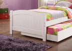 Twin Size Bed w, Trundle Slats White Pine Plywood Youth Bedroom Furniture