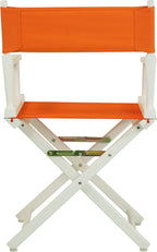 Casual Home 18" Director's Chair White Frame with Tangerine Canvas