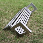 Garden Outdoor Backrest Bench, Stainless Steel Garden Chair, for Balcony Terrace Leisure Benchs Seat(XS)