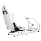 Thermaltake GR300 Racing Simulator Cockpit; Adjustable PVC Seat; Adjustable Pedal & Wheel Mounts; Shifter Mount Included; Compatible with Thrustmaster/Logitech Fanatec; GSC-R30-CPASWH-01