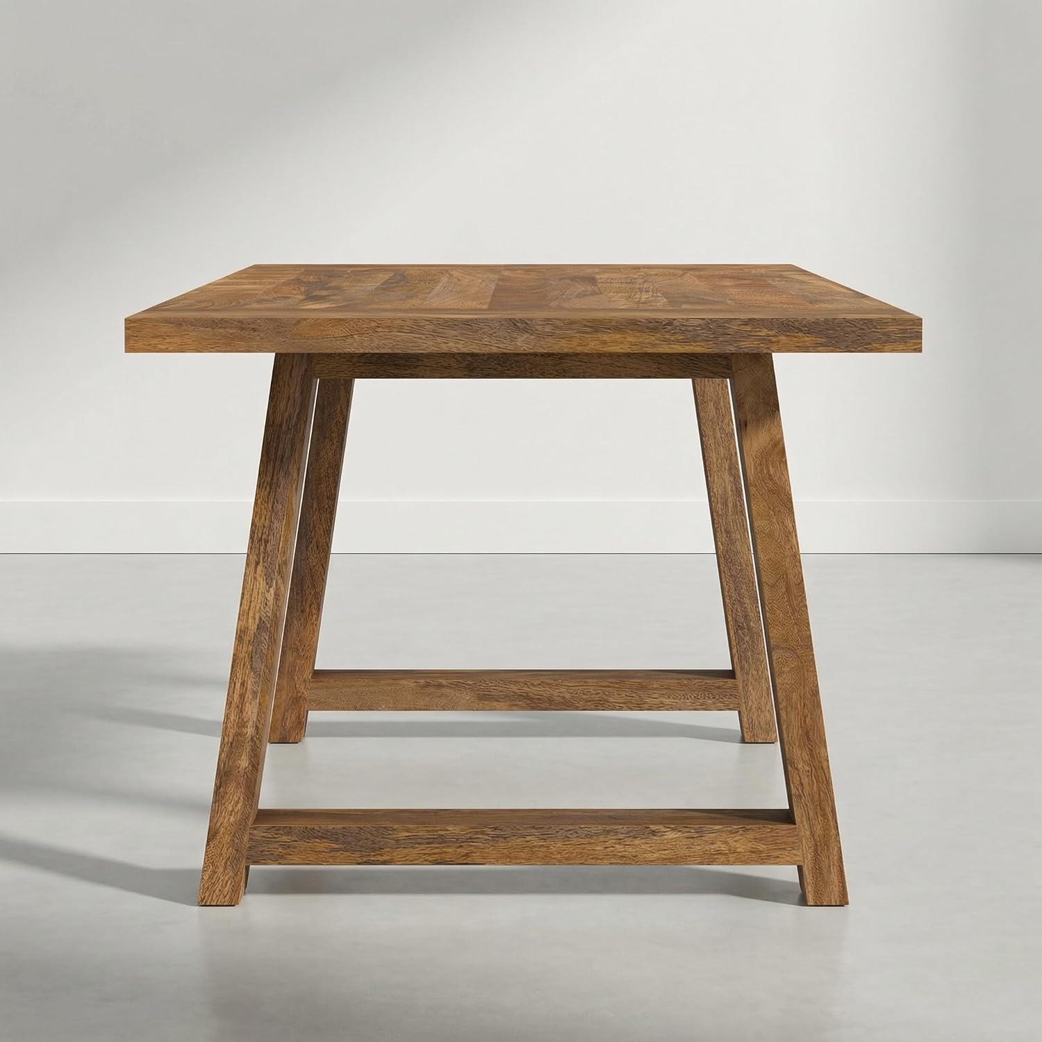 SIMPLIHOME Whitley Dining Table - 72 inch Wide Solid Mango Wood Rectangular Table in Medium Brown, Modern Farmhouse Style for Dining Room or Kitchen with Extra-Thick Trestle Base, Seats 6