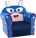 HONEY JOY Kids Couch, Toddler Sofa Armchair with Flyman Pattern, Children Mini Playroom Furniture, Sturdy Wooden Construction, Baby Small Armrest Chair, Lightweight Kids Sofa for Boys Girls (Blue)