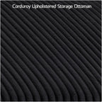 Storage Bedroom Bench for End of Bed, Storage Ottoman with Rolled Arms for Bedroom, Living Room, Entryway (Black)