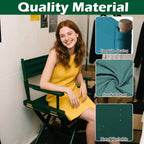 STAY GENT Director's Chair Canvas Replacement Kit 21"L x 8"W - 21"L x 16.5"W Replacement Canvas Durable Cotton Canvas Seat & Back Covers for Home,Model Artist,Makeup,Show Dressing Room, 1 Set Green
