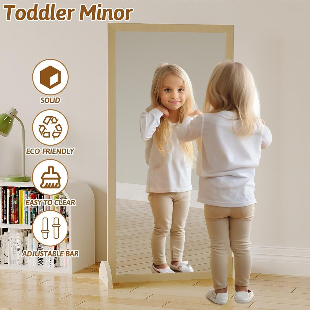 Montessori 3-in-1 Baby Mirror with Pull-Up Bar – Perfect for Toddler Nurseries, Home Learning Spaces, and Children's Classrooms