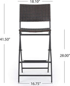 Christopher Knight Home Margarita Outdoor Wicker Barstools, 4-Pcs Set, Multibrown
