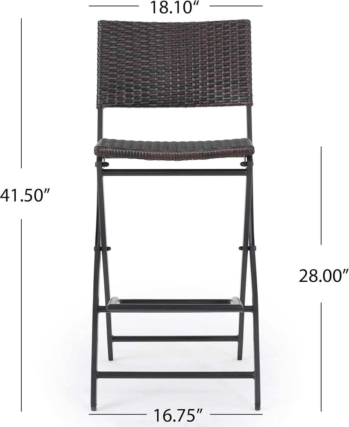 Christopher Knight Home Margarita Outdoor Wicker Barstools, 4-Pcs Set, Multibrown