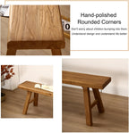 Farmhouse Entryway Dining Wood Bench Seat Furniture Wooden End of Bed Bench for Bedroom Indoor Dining Table Entry Narrow Kitchen Bench Solid Wood Sturdy and Stable(120cm(47.2in))