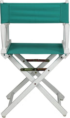 Casual Home 18" Director's Chair White Frame with Teal Canvas