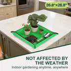 26.8"x26.8" Super Thick Repotting Mat for Indoor Plants - Tear-Resistant, Foldable, Double-Sided Waterproof Potting Mat for Mess-Free Indoor Gardening