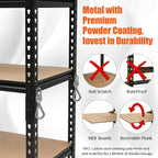 60x18x72 Heavy Duty Garage Storage Shelves,5-Tier Adjustable Metal Shelving Units, 2500 LBS Load Capacity Industrial Utility Storage Racks for Warehouse Pantry Shed Basement Garage Organization