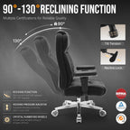 Big and Tall Office Chair 650lbs,Heavy Duty Office Chairs with Dual Rubber Wheels,Extra Wide Desk Chair,Adjustable Ergonomic Lumbar Support,High Back Rocking Computer Chair for Heavy People