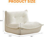 Bean Bag Chairs for Adults Giant BeanBag Chair Sofa Memory Foam Bean Bag Chair Couch with Ergonomic Design for Adults and Kids Home Living Room Bedroom Office Home Gaming Salon(Beige)