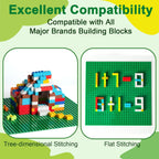 Husfunov 4 Pack Classic Baseplates, Building Plates for Building Bricks, Compatible with All Major Brands and Activity Table-Baseplate 10" x 10", Age 3 and up, Green