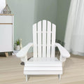 Solid Populus Wood Children Chair, Blue Durable Kids Lounge Chair with Sloping Seat & Armrest, Indoor Outdoor Patio Porch Deck Garden Poolside Seating, 110 lbs Capacity, Easy Assembly, Hardware & Ins