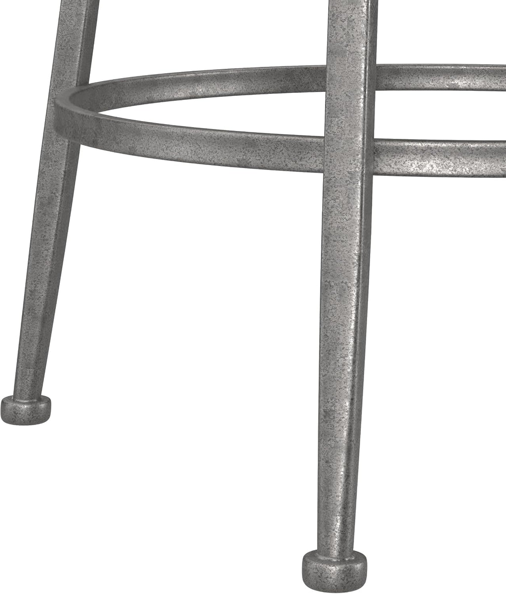 Hillsdale Stewart Indoor/Outdoor Swivel Counter Height Stool, Aged Pewter