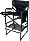 Deluxe TuscanyPro Portable Big Daddy Heavy-Duty Tall Director Chair - Perfect for Events - 29 Inch Seat Height