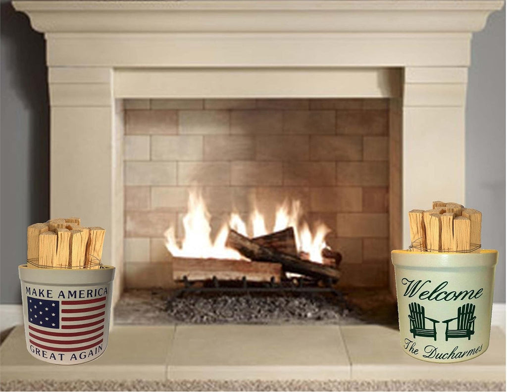 2 Gallon Personalized Stoneware Crock - Adirondack Welcome