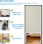 Trackless Invisible Honeycomb Folding Door, White, 24"-80" Wide, Pull Down, Space-Saving Design, Ideal for Home and Office, 20x80in (50.8x203.2cm)