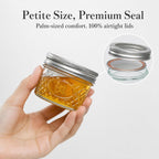4 oz Glass Jars with Lids, 6 Pack Small Mason Jars with Gift Bags & Tags, Rustproof Airtight Mini Glass Jars, Straight Sided Jelly Jars for Baby Food, Spice, Jam, Candle Making & Favors